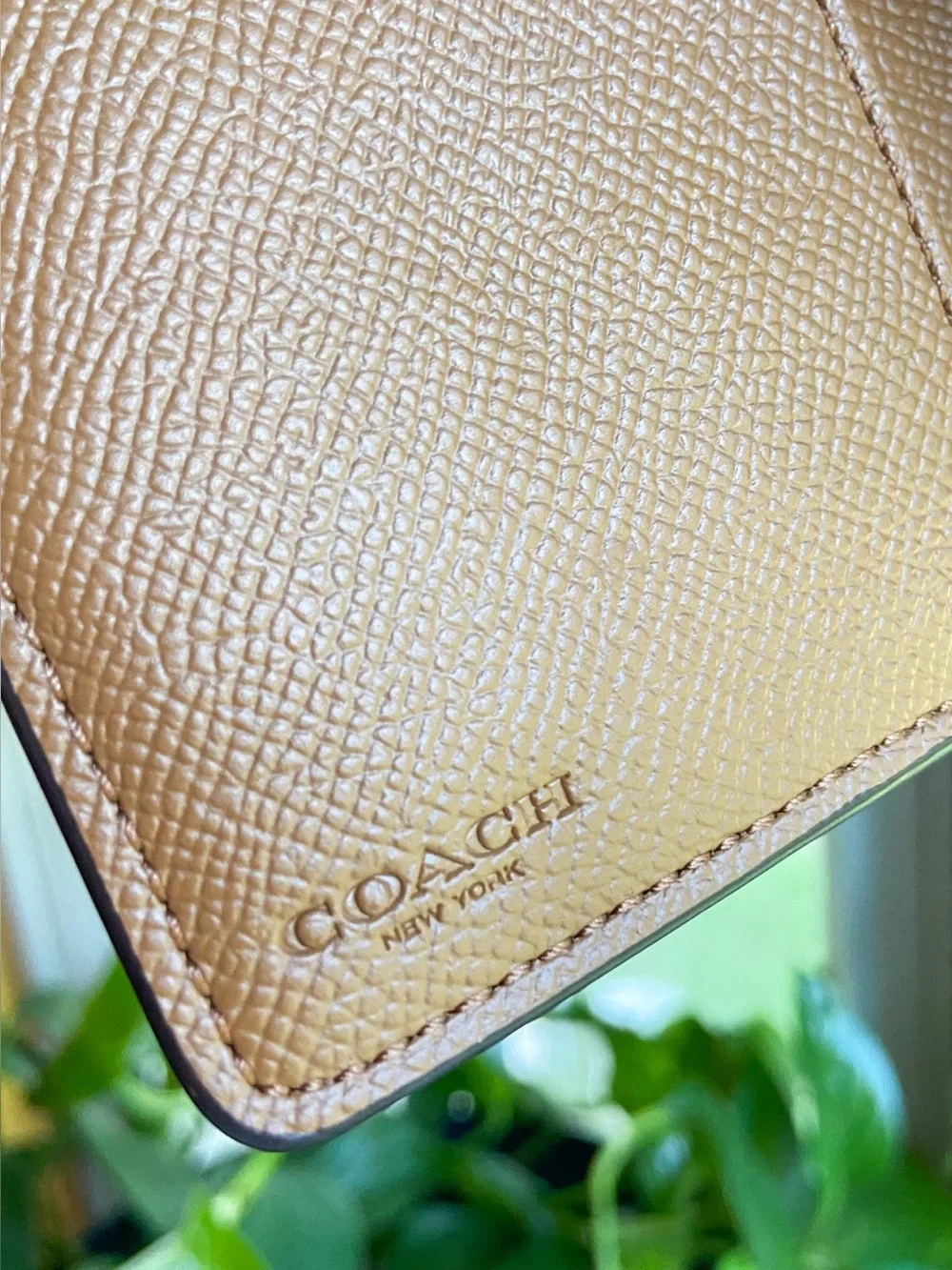 Coach Medium Corner Zip Wallet Leather Chalk White & Gold- Minimalist Clean Girl